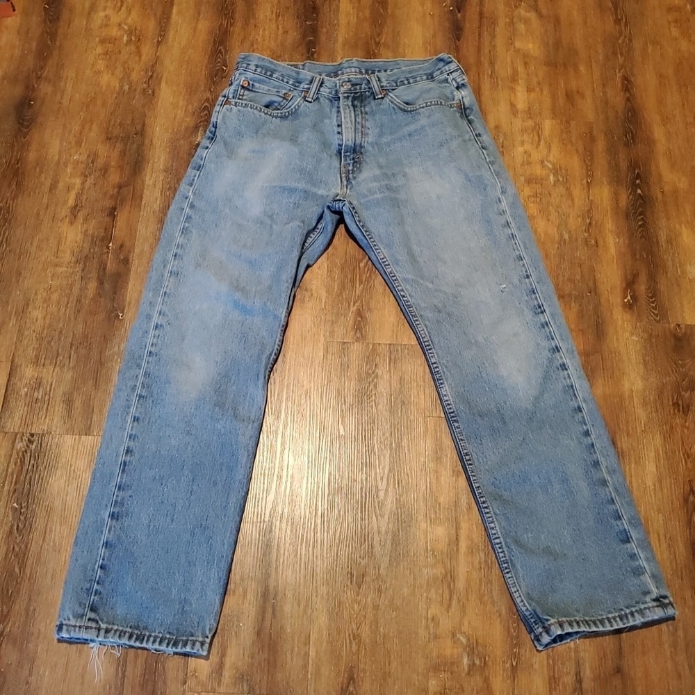 Levi's 505 Jeans Men's Size 33x30 Blue Denim Regular Fit Flat Front Straight B6